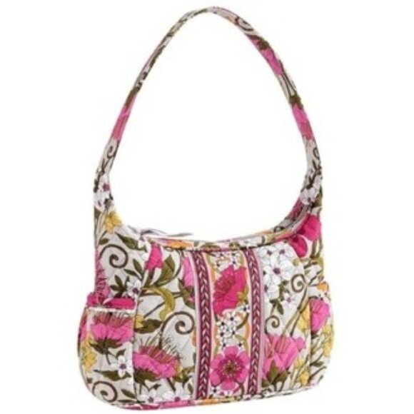 Vera Bradley Hobo Shoulder Purse Bag Tea Garden Floral Pattern Print Retired EUC - Picture 7 of 7